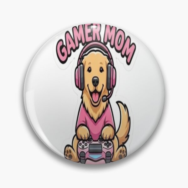 Item preview, Gamer Mom Golden Retriever Sticker | Cute Gaming Dog Mom Decal | Female Gamer Gift | Pink Controller Puppy Sticker designed and sold by FashionEmpire86.