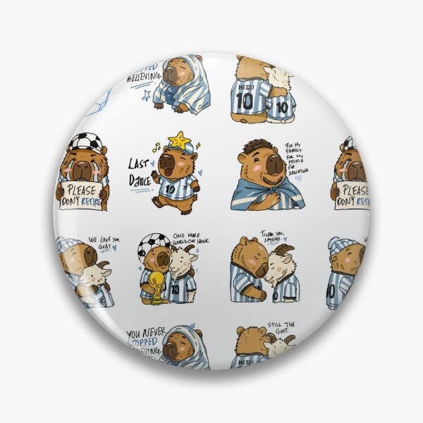 Item preview, Capybara Argentina World Cup 2026 Sticker Pack | Cute GOAT Football Fan Collection designed and sold by chupichapa.