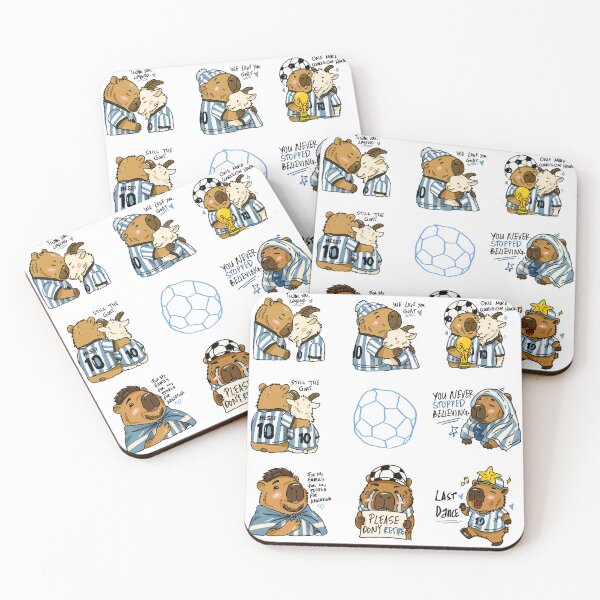 Item preview, Capybara Argentina World Cup 2026 Sticker Pack | Cute GOAT Football Fan Collection designed and sold by chupichapa.