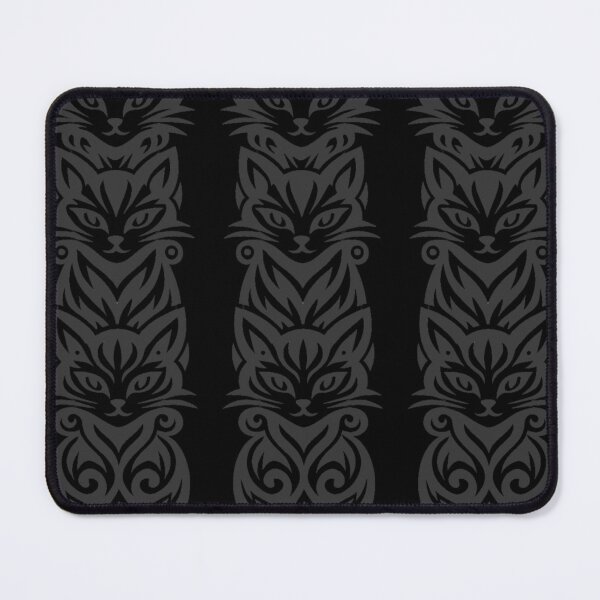Item preview, Three Tribal Cats Totem Pole | Minimalist Cat Tattoo Art 02 designed and sold by TIGER-GEMINI.