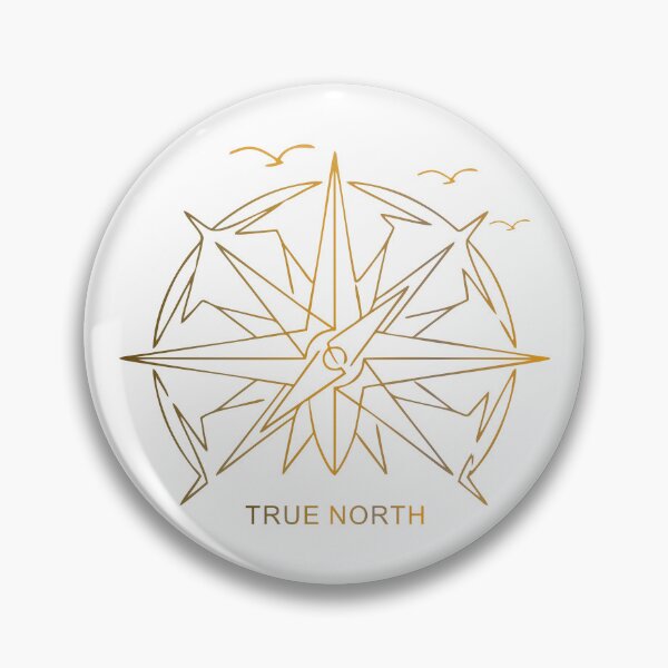 Item preview, Golden True North Compass - Minimalist Line Art T-Shirt designed and sold by DarojadNR.