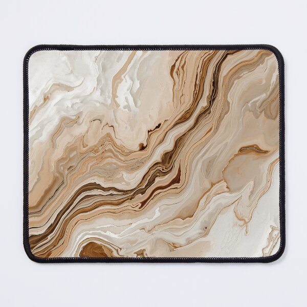 Item preview, Neutral Marble Abstract Art – Elegant Beige & Brown Fluid Stone Pattern designed and sold by LinaDesign Store.