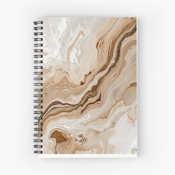 Item preview, Neutral Marble Abstract Art – Elegant Beige & Brown Fluid Stone Pattern designed and sold by LinaDesign Store.
