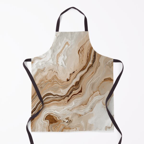 Item preview, Neutral Marble Abstract Art – Elegant Beige & Brown Fluid Stone Pattern designed and sold by LinaDesign Store.