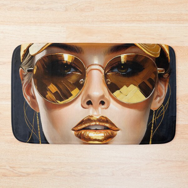 Item preview, Portrait painting Popart glamour woman gold & black designed and sold by TYA - Take Your Art.