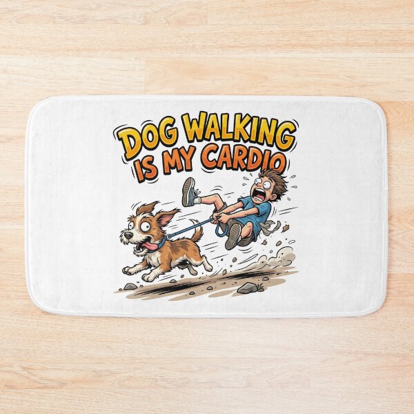 Item preview, Dog Walking Is My Cardio Funny Dog designed and sold by pradeepvisuals.