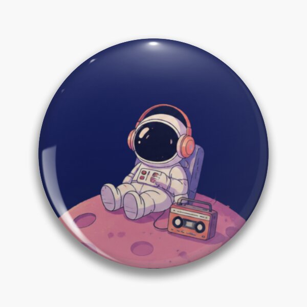 Item preview, Cosmic Playlist Astronaut Sticker designed and sold by PrintByte.