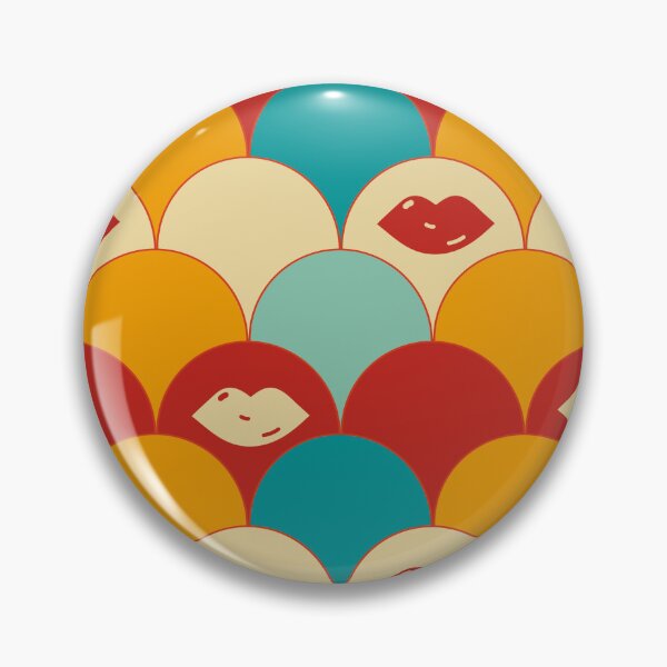 Item preview, Seventies arcade pattern in blue, beige, red and yellow  designed and sold by StefanStudioArt.