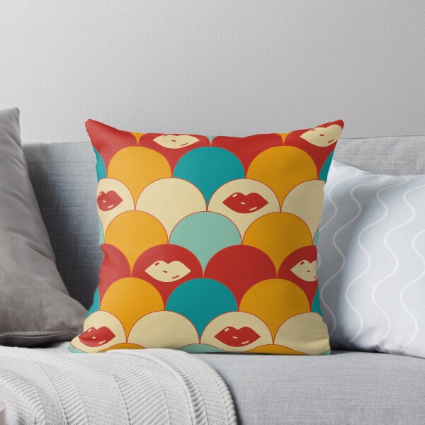 Item preview, Seventies arcade pattern in blue, beige, red and yellow  designed and sold by StefanStudioArt.