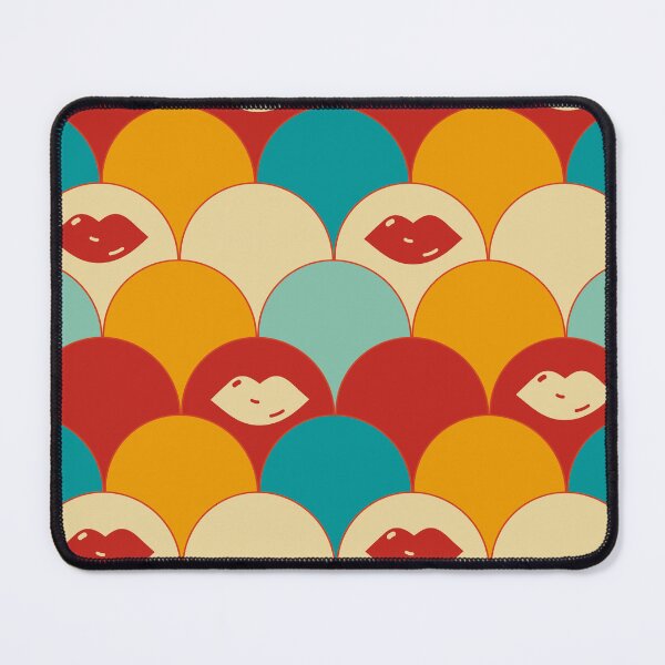 Item preview, Seventies arcade pattern in blue, beige, red and yellow  designed and sold by StefanStudioArt.