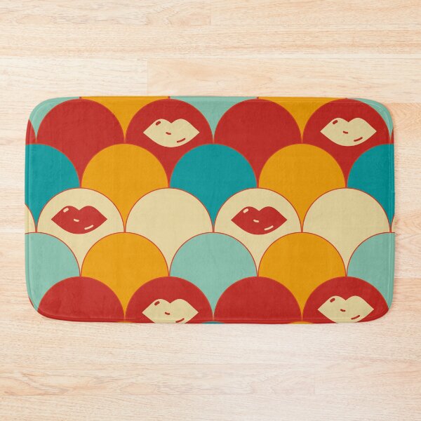 Item preview, Seventies arcade pattern in blue, beige, red and yellow designed and sold by StefanStudioArt.