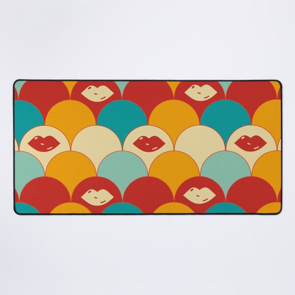 Item preview, Seventies arcade pattern in blue, beige, red and yellow designed and sold by StefanStudioArt.