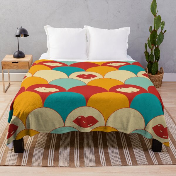 Item preview, Seventies arcade pattern in blue, beige, red and yellow  designed and sold by StefanStudioArt.