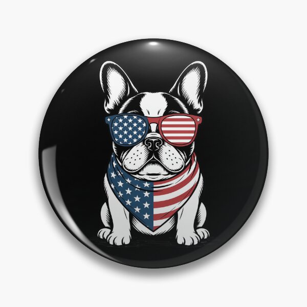 Item preview, French Bulldog With American Flag Sunglasses And Bandana designed and sold by Canvas-Whispers.