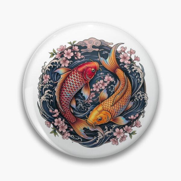 Item preview, Japanese Koi Sakura Tattoo Art designed and sold by PixelStyle Studio.
