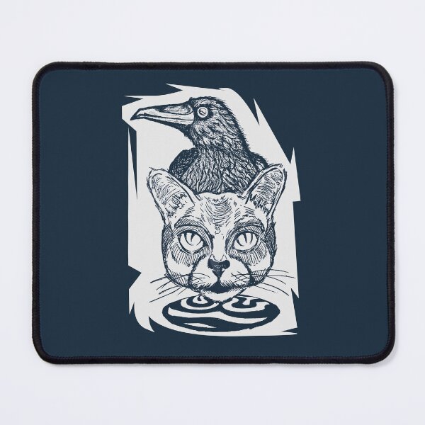 Item preview, Copy of Simple Retro Cat and Crow Art | Vintage Animal Sketch Design designed and sold by Half Mess.