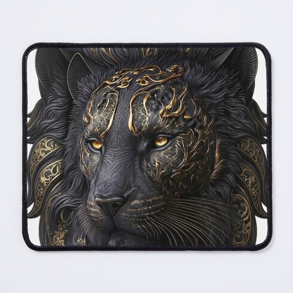 Item preview, Majestic Black and Gold Lion King Art designed and sold by Hou$e of Art .