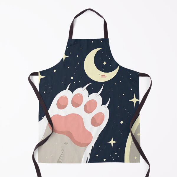 Item preview, Cute Cat Paw Reaching For The Moon Cosmic Aesthetic Art designed and sold by RareVisuals.