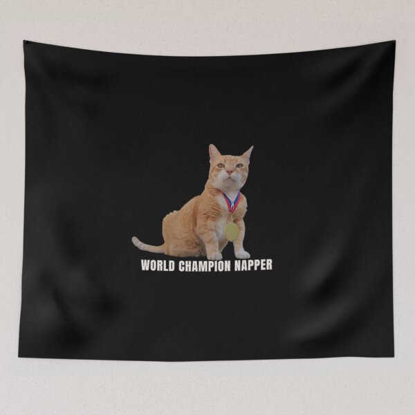 Item preview, World Champion Napper - Funny Cat Design designed and sold by MB-CatPrints.