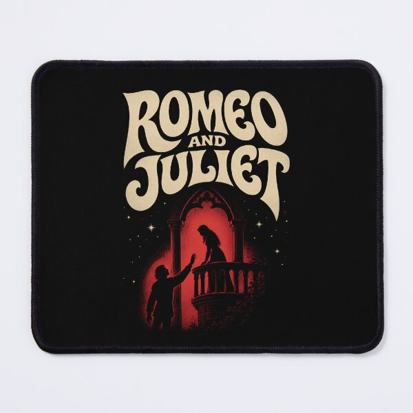 Item preview, Romeo and Juliet Retro 70s Balcony Scene Silhouette Art designed and sold by Fenay Designs.