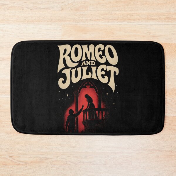 Item preview, Romeo and Juliet Retro 70s Balcony Scene Silhouette Art designed and sold by Fenay Designs.