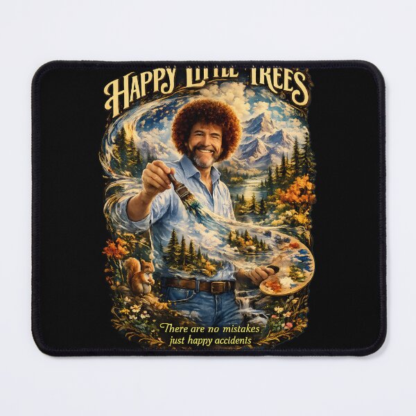 Item preview, Bob Ross Inspired Happy Little Trees Landscape Painting designed and sold by karamram.