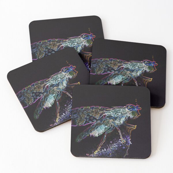 Item preview, Neon Fly Resting on Leaf designed and sold by tonivainio.