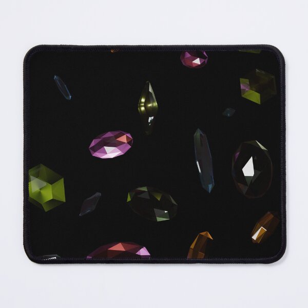 Item preview, Colorful Gemstone Crystals on Black Background designed and sold by Eringium.