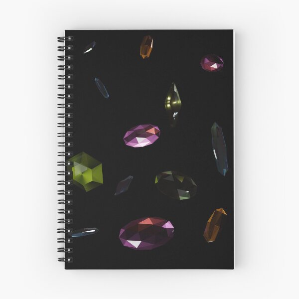 Item preview, Colorful Gemstone Crystals on Black Background designed and sold by Eringium.