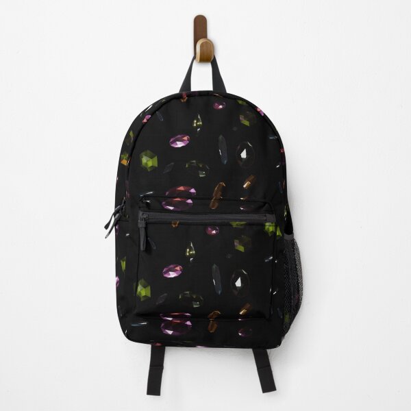 Item preview, Colorful Gemstone Crystals on Black Background designed and sold by Eringium.