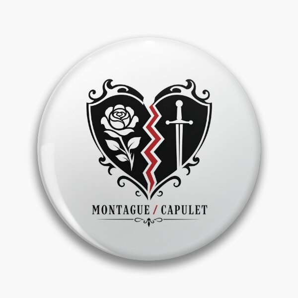 Item preview, Romeo and Juliet Montague Capulet Broken Heart Crest Art designed and sold by Fenay Designs.