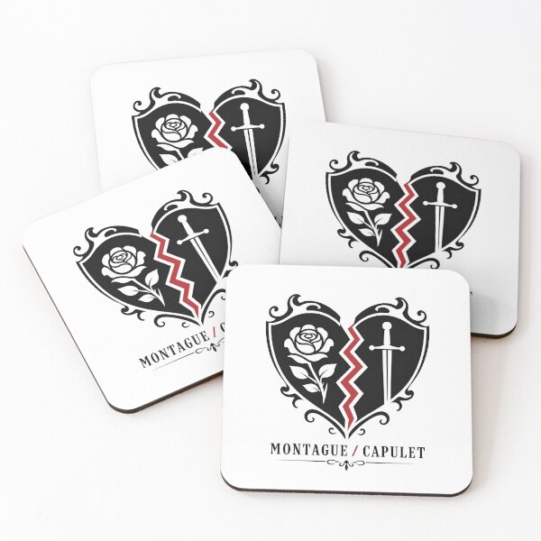 Item preview, Romeo and Juliet Montague Capulet Broken Heart Crest Art designed and sold by Fenay Designs.