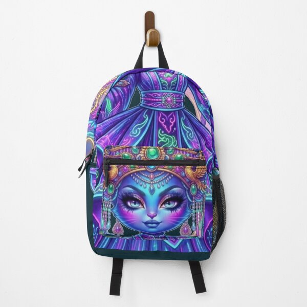 Item preview, Psychedelic Neon Chinese Cat Queen Art designed and sold by ChaEmm_Studio.