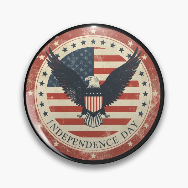 Item preview, Vintage Independence Day Bald Eagle Patriotic American Flag designed and sold by QuirkyCloud Designs.