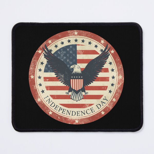 Item preview, Vintage Independence Day Bald Eagle Patriotic American Flag designed and sold by QuirkyCloud Designs.