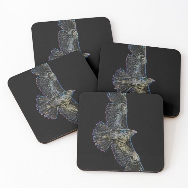 Item preview, Neon Buzzard Soaring Through Darkness designed and sold by tonivainio.