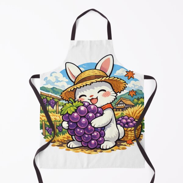 Item preview, Kawaii Rabbit Grape Harvest Sticker – Japanese Countryside Vineyard Bunny Anime Design designed and sold by kawaii animal store (in Japan).