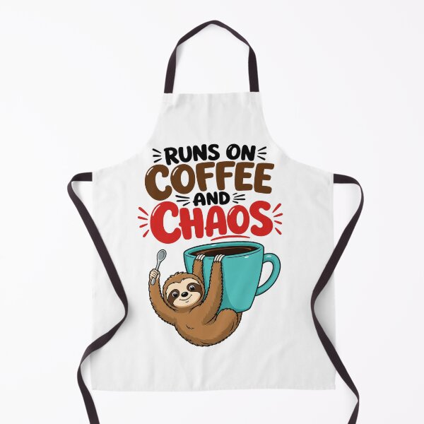 Item preview, Runs On Coffee And Chaos Funny Sloth designed and sold by Inovo13.
