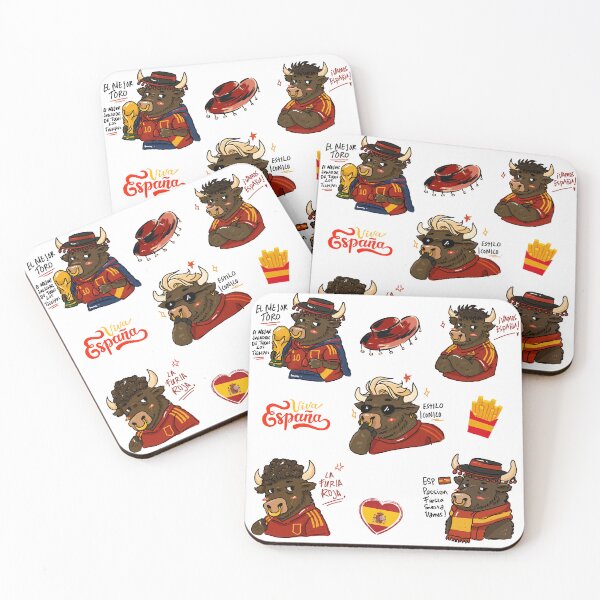 Item preview, Spain Bull World Cup 2026 Sticker Pack | Cute La Roja Football Fan Collection designed and sold by chupichapa.