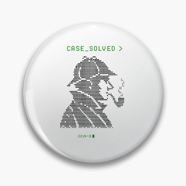 Item preview, Case Solved Sherlock Holmes Retro Computer ASCII Matrix Art designed and sold by Fenay Designs.