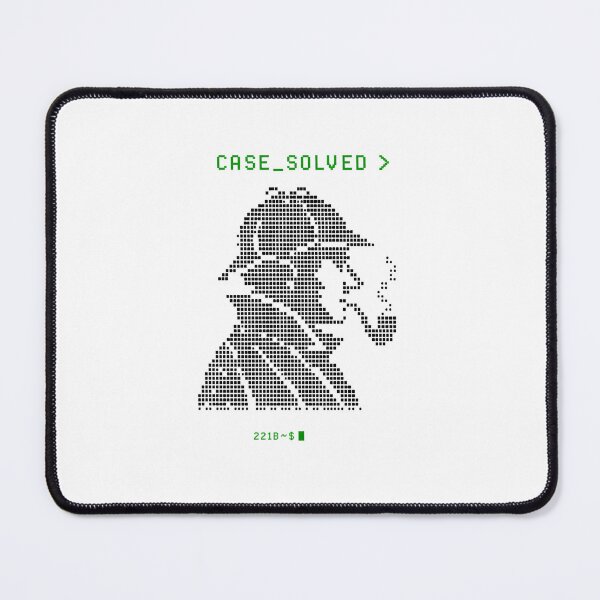 Item preview, Case Solved Sherlock Holmes Retro Computer ASCII Matrix Art designed and sold by Fenay Designs.