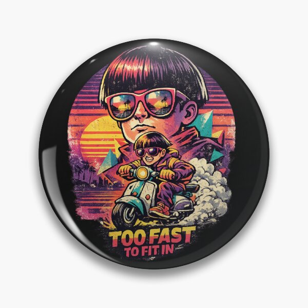 Item preview, Too Fast To Fit In – Retro Scooter Rebel Vaporwave Graphic designed and sold by MedRoh.