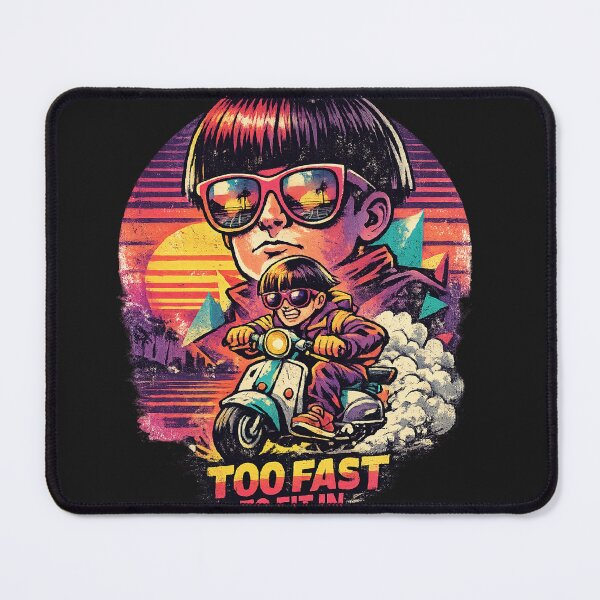 Item preview, Too Fast To Fit In – Retro Scooter Rebel Vaporwave Graphic designed and sold by MedRoh.