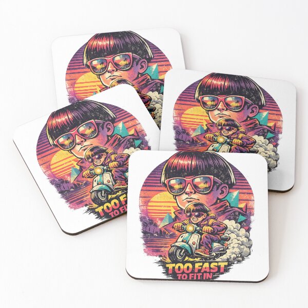 Item preview, Too Fast To Fit In – Retro Scooter Rebel Vaporwave Graphic designed and sold by MedRoh.