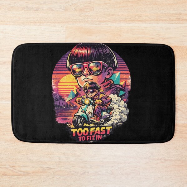 Item preview, Too Fast To Fit In – Retro Scooter Rebel Vaporwave Graphic designed and sold by MedRoh.