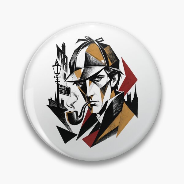 Item preview, Sherlock Holmes Abstract Geometric Cubism Street Art Portrait designed and sold by Fenay Designs.