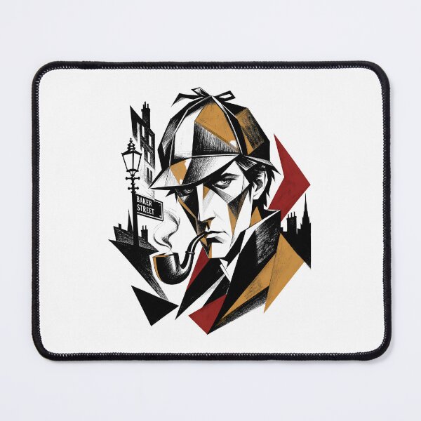 Item preview, Sherlock Holmes Abstract Geometric Cubism Street Art Portrait designed and sold by Fenay Designs.