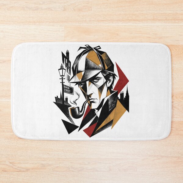 Item preview, Sherlock Holmes Abstract Geometric Cubism Street Art Portrait designed and sold by Fenay Designs.