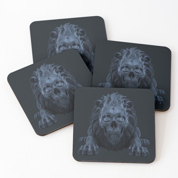 Item preview, Metalpower - flaming lion with skull Heavymetal designed and sold by Segasprojects.