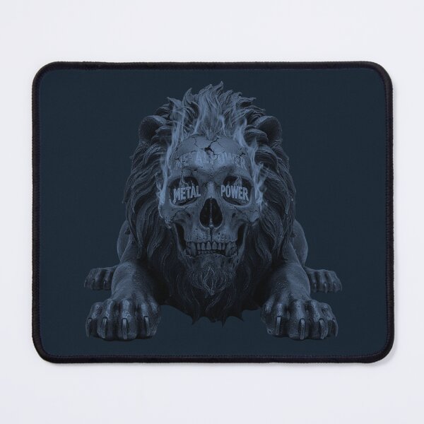 Item preview, Metalpower - flaming lion with skull Heavymetal designed and sold by Segasprojects.
